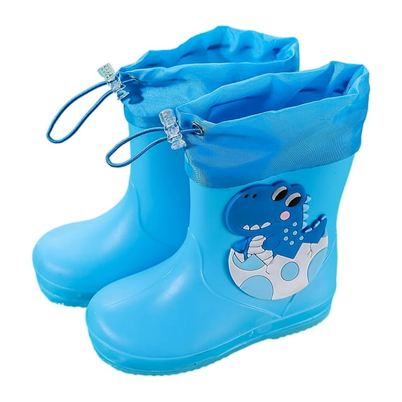 Toddler Rain Boots Children Elastic Lightweight Rain Boots Textured Soles Non Waterproof Puddle Boots Rain Boots Toddler Boy Sky Blue 5.5 Years-6 Years