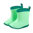 thumbnail image 1 of Toddler Rain Boots,Girls Toddlers Kids Comfortable Outdoor Shoes Lightweight Durable Wear Waterproof Non- Sole Casual Footwear,Rain Boots Kids,Green,9-9.5 Years, 1 of 5