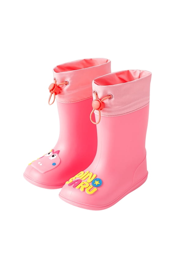 Toddler Rain Boots Kids Cute Cartoon Dinosaur Print Non Rainboots Kids Water Shoes B 12 Months-18 Months