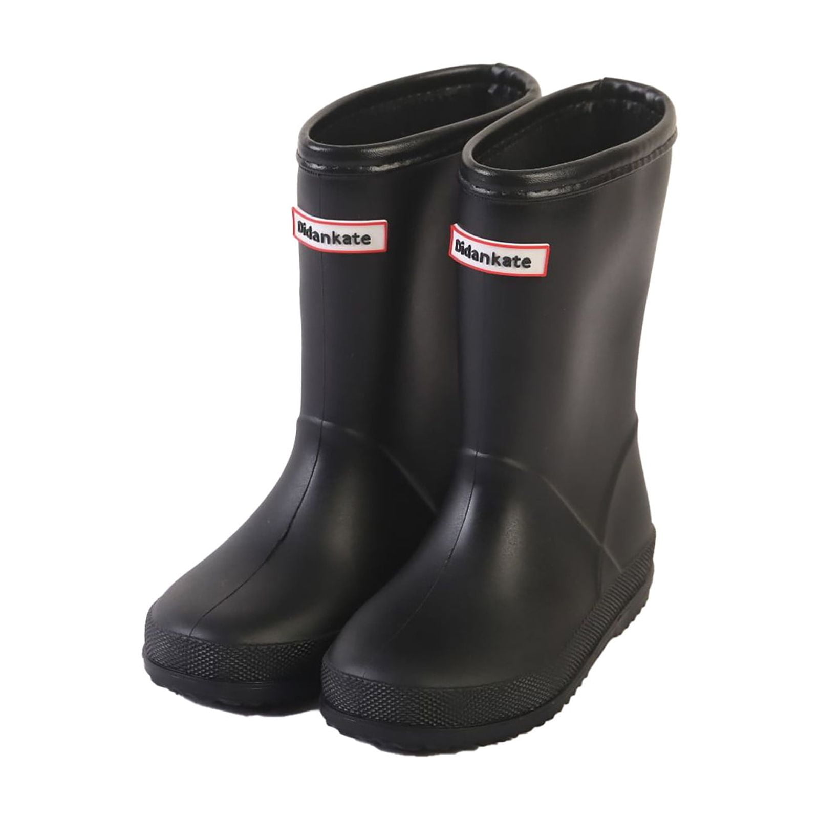 Toddler Rain Boots Rainboots for Going Out Toddler Waterproof Rain Boots Outdoor Boots for Boys and Girls Black 7-8 Years