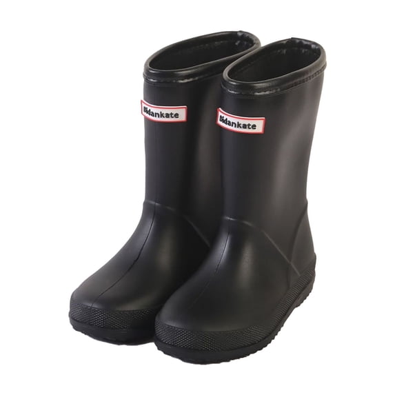 Toddler Rain Boots Rainboots for Going Out Toddler Waterproof Rain Boots Outdoor Boots for Boys and Girls Black 7-8 Years