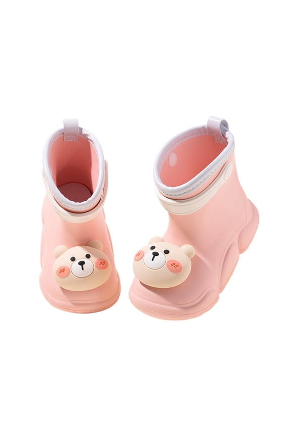 Toddler Rain Boots for Boys Waterproof Kids 3D BEAR EVA Boots