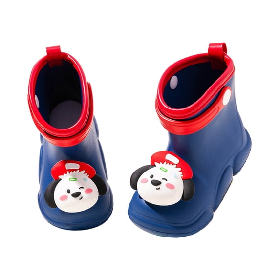 Toddler Rain Boots for Boys Waterproof Kids 3D Puppy EVA Boots