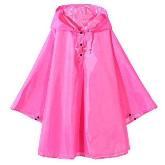 Toddler Rain Jacket Toddler Kids Solid Hooded Raincoat Boys and Girls Cartoon 3D Ponchos Waterproof Rain Jacket Raincoat for Girls Hot Pink 8 Years-9 Years