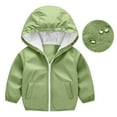 thumbnail image 1 of Toddler Rain Jackets Hooded Long Sleeve Zipper Rain Boys And Girls Waterproof Rain Jacket Windbreaker Coat Kids Raincoat Outerwear, 1 of 7