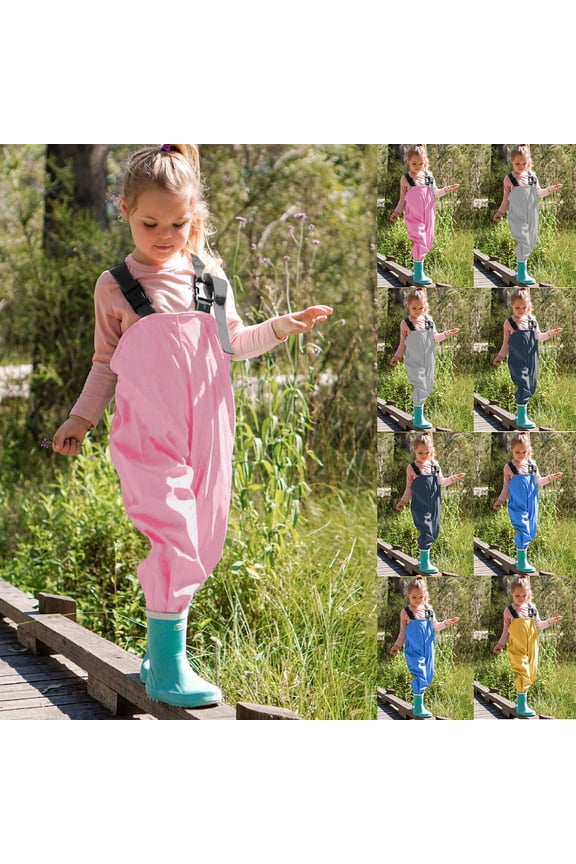 Toddler Rain Pants - Kids Waterproof Lightweight Reflective Rain Wear for Boys Girls Blue 110