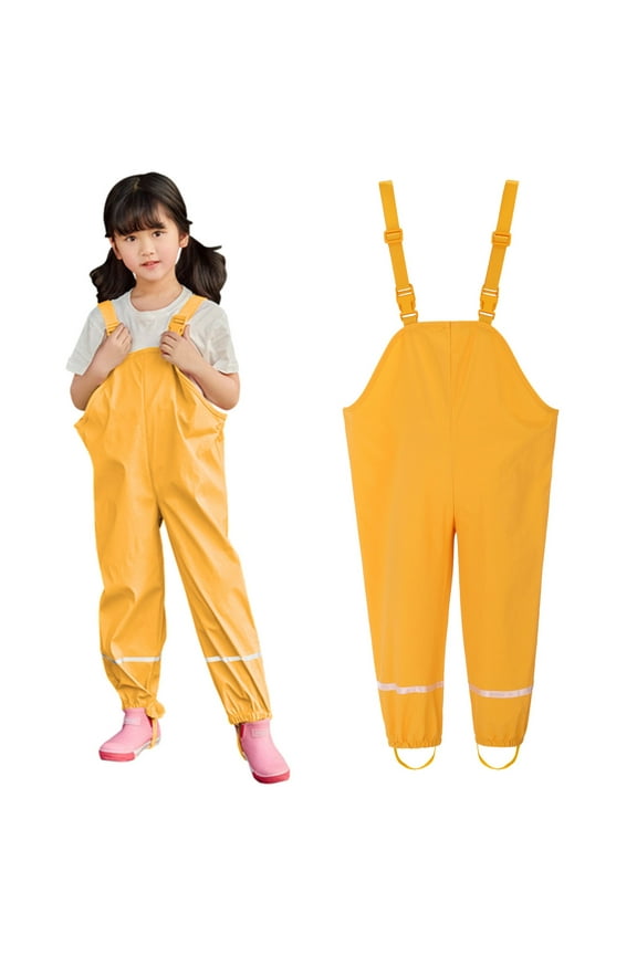 Toddler Rain Pants Proof Trousers Waterproof Rain Bib Pants Rain Suit Toddler Size 6-8