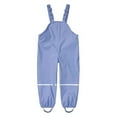 thumbnail image 1 of Toddler Rain Pants Toddler Kids Solid Waterproof Bib Pants Proof Windbreak Rain Pants with Reflective Tape Light Blue 2 Years-3 Years, 1 of 4