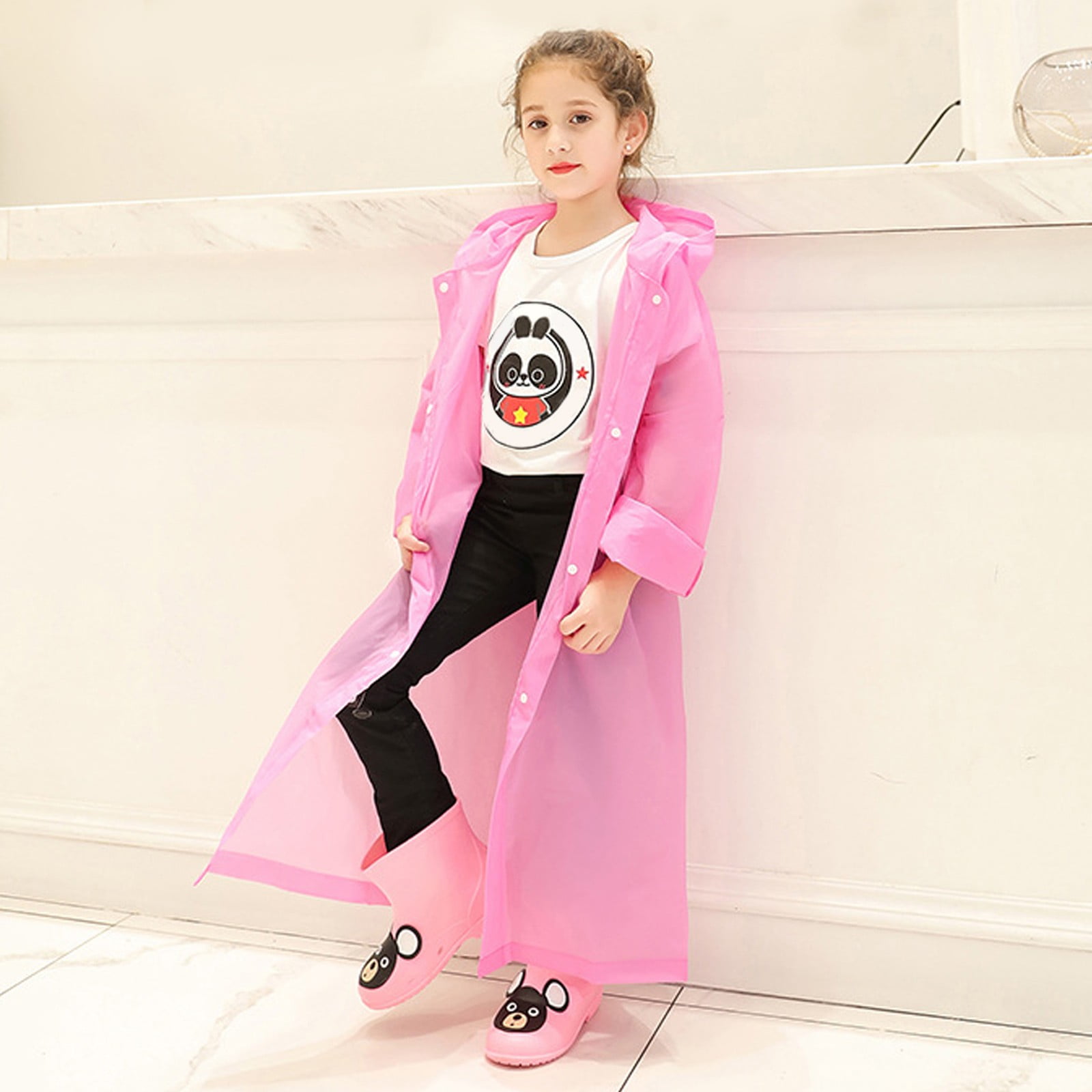 Toddler Rain Poncho Long Rain Coat with Hood Reusabl Rain Coats for ...