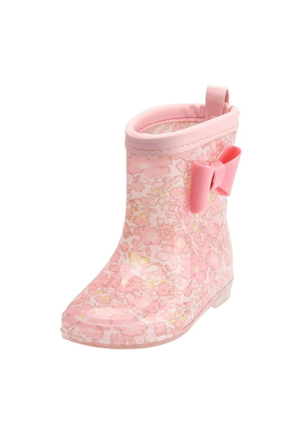 Toddler Rainboots 11/12 Boys Toddler Kids Glitter Light Up Rain Boots For Girls Rainbow Rain Shoes Solid Color Boots With Easy On Handles Toddler Rain Boots Size 8 Boys Red And Black