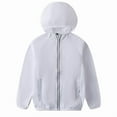 thumbnail image 1 of Toddler Raincoat Girls Lightweight Sun Jacket Breathable Windbreaker Outerwear Shield Baby Rain Jacket White 4 Years-5 Years, 1 of 3