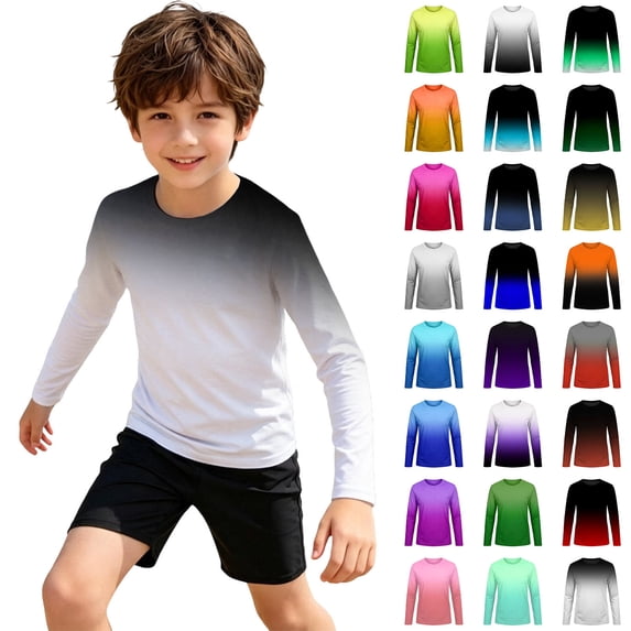 Toddler Rash Guard for Boys Long Sleeve Sun Protection Boys Athletic Shirts Quick Dry Shirt Boys Tops 3-4 Years