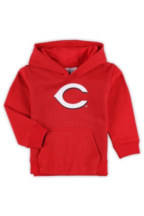 Toddler Red Cincinnati Reds Team Primary Logo Fleece Pullover Hoodie