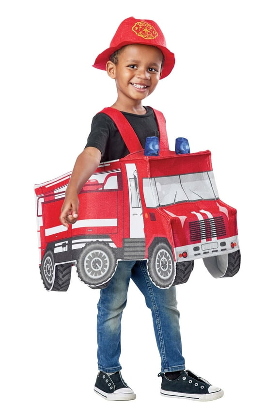 Toddler Red Fire Truck Tunic Costume