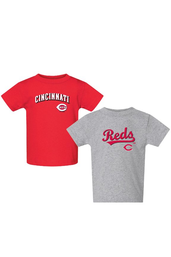 Toddler  Red/Gray Cincinnati Reds Logo 2-Pack T-Shirt Set