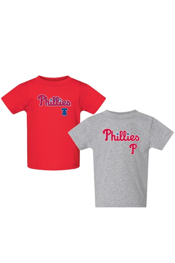 Toddler  Red/Gray Philadelphia Phillies Logo 2-Pack T-Shirt Set
