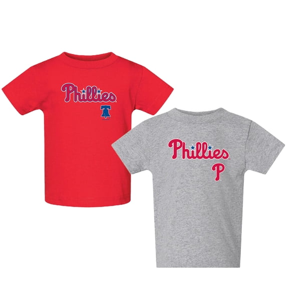 Toddler Red/Gray Philadelphia Phillies Logo 2-Pack T-Shirt Set