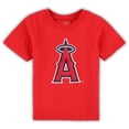 thumbnail image 1 of Infant Red Los Angeles Angels Team Crew Primary Logo T-Shirt, 1 of 1