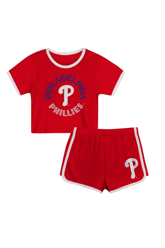 Toddler Red Philadelphia Phillies Double Run T-Shirt & Shorts Set