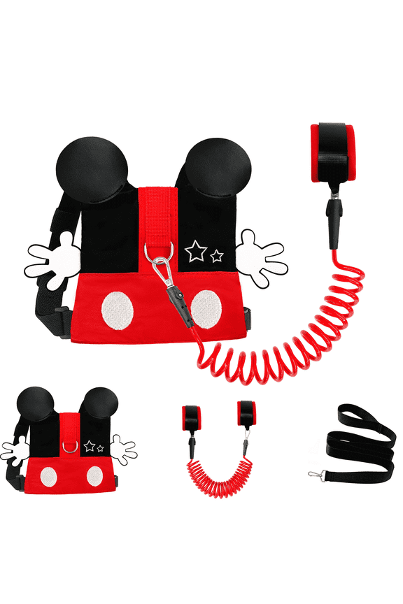 3 in 1 Toddlers Leash +Toddler Harness with Leash, Toddler Wrist LeashCute Cartoon Toddler Backpack Leash for Prevent Children from Getting Lost