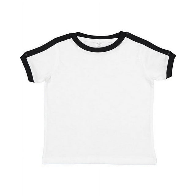 Toddler Retro Ringer T-Shirt - WHITE/BLACK - 3T