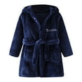 thumbnail image 1 of Toddler Robe Kids Robes Cartoon Print Sleepwear Bathrobes Daily Spring Fall Kids Bathrobe Navy 18 Months-24 Months, 1 of 3