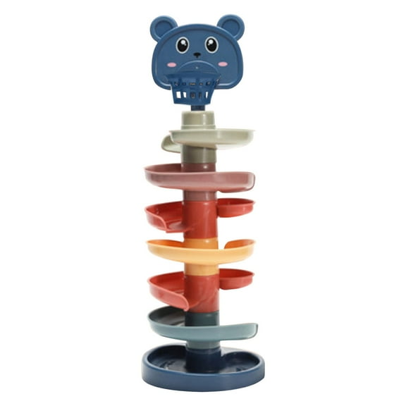 Toddler Roll Tower Toy,Educational Developmental Ball Slide for Kids,Multi-Layer Detachable Stacking Track,Visual Tracking and Concentration Enhancer