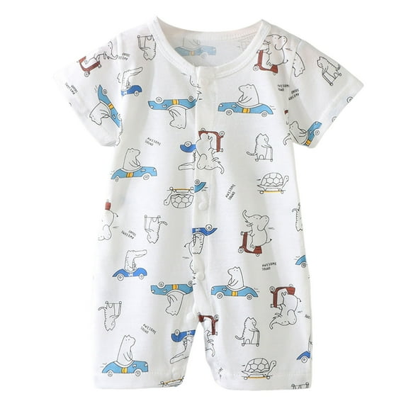 Toddler Romper Baby Boy One-Piece Infant Girl Cotton for 12-18 Months Baby Baby Suit Newborn Crawling Suit Short Sleeved Thin Coat Infant And Toddler Clothing