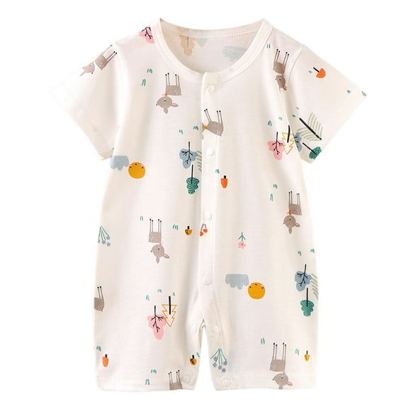 Toddler Romper Baby Boy One-Piece Infant Girl Cotton for 18-24 Months Infant Baby Suit Newborn Crawling Suit Short Sleeved Thin Coat Infant And Toddler