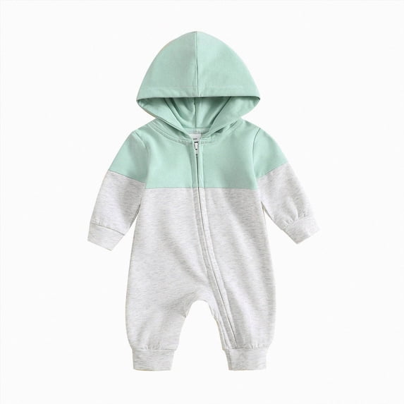 Toddler Romper Baby Boy One-Piece Infant Girl Cotton Preemie Footed Long Sleeve Baby Pajamas With Zipper Cotton Infant Sleepers,footed pajamas 6-12 Months