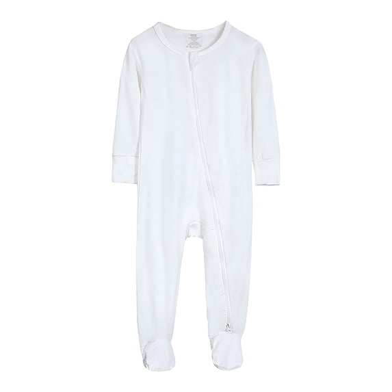 Toddler Romper Baby Boy One-Piece Infant Girl Cotton for 0-3 Months Infant Footed Long Sleeve Baby Pajamas With Zipper Cotton Infant Sleepers