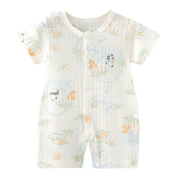 Toddler Romper Baby Boy One-Piece Infant Girl Cotton for 12-18 Months Newborn Baby Cotton Double Button Climbing Suit