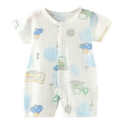 Toddler Romper Baby Boy One-Piece Infant Girl Cotton for 18-24 Months Infant Baby Cotton Double Button Climbing Suit