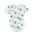 thumbnail image 1 of Toddler Rompers Clothing Short Sleeve Cute Print Infant Newborn Bodysuit Button Down Crew Neck Cotton Baby Jumpsuits Clothes On Clearance, 1 of 3