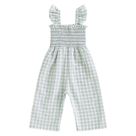 Toddler Rompers Girls Little Girl Jumper Romper Girl's Jumpsuits Sleeveless Round Neck Wide Leg One Piece Rompers Little Kid Big Kids