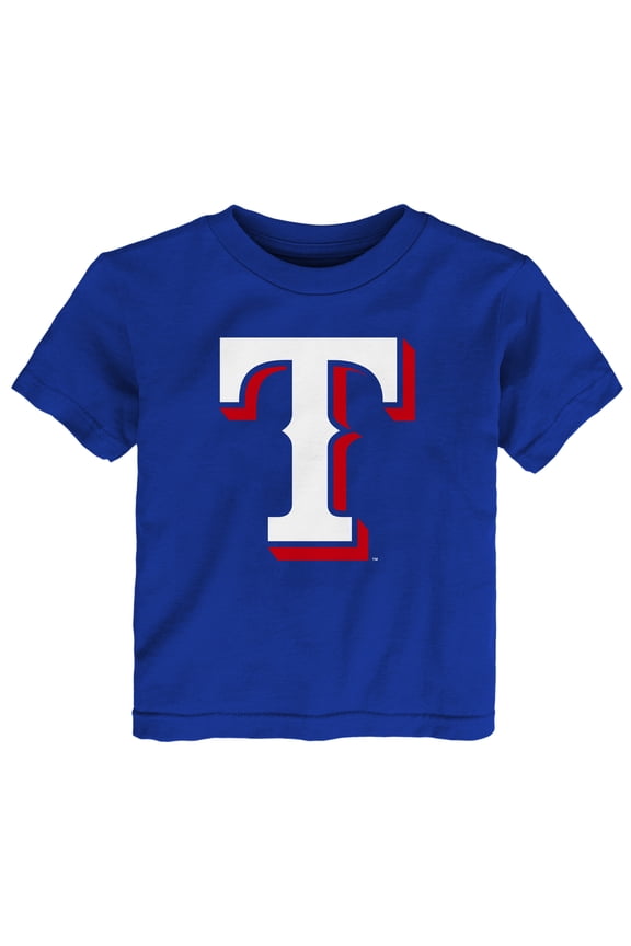 Toddler Royal Texas Rangers Team Crew Primary Logo T-Shirt