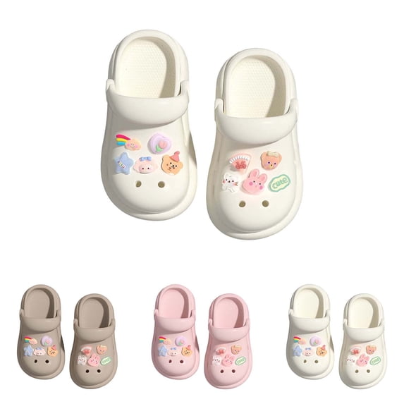 Toddler Sandals Breathable Lightweight Summer Slide Sandals Indoor Outdoor Kids Slippers Pink 5-6T