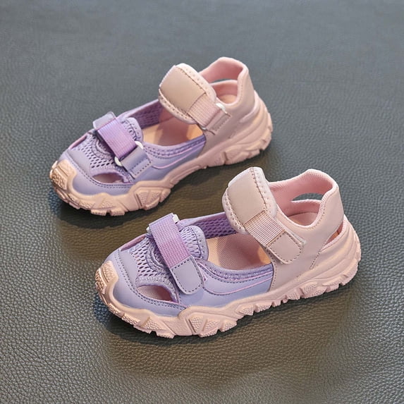 Toddler Sandals Girl Boys 1-11Years Summer Unisex Children Non-Slip Slip-on Open Toe Ankle-Strip Buckle Comfy Thick Sole Sandals Outdoor Sport Beach Shoes for Kids