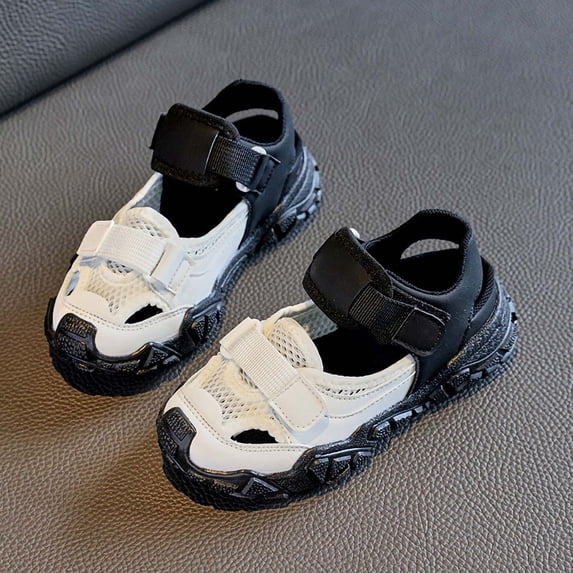 Toddler Sandals Girl Boys 1-11Years Summer Unisex Children Non-Slip Slip-on Open Toe Ankle-Strip Buckle Comfy Thick Sole Sandals Outdoor Sport Beach Shoes for Kids