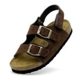 thumbnail image 1 of Toddler Sandals Girls Boys Cork Footbed Sandals Kids Adjustable Buckle Slippers Slip-On Open Toe Indoor Casual Flat Shoes Outdoor, 1 of 6