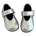 thumbnail image 1 of Toddler Sandals Girls Girls Breathable Shoes Girls Sandals Comfortable Lightweight Casual Shoes For Toddler Kids Silver Retro Mary Jane On Style Suitable For Children 2 To 9 5 Years Old, 1 of 5