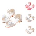 thumbnail image 1 of Toddler Sandals for Girl, Casual Summer Shoes with Soft Bottom, Breathable Non- High Heel Rhinestone Bow Kids Fashion Princess Shoes, 1 of 6