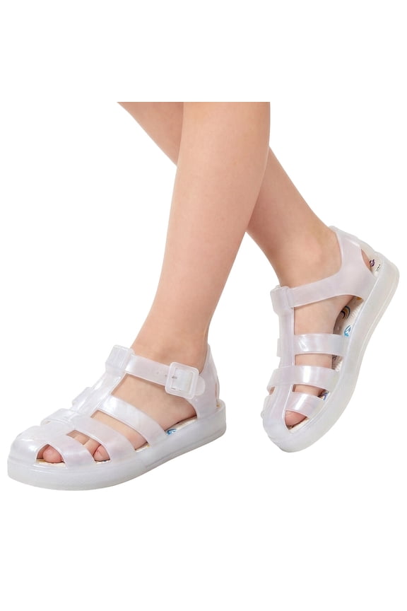 Toddler Sandles Boys & Girls Jelly Sandals Close Toe Flat Summer Dress Shoes Fisherman Gladiator Water Beach Flat Sandals for 2-9 Years Old Kids