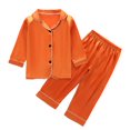 thumbnail image 1 of Toddler Satin PJS Short Sleeve Button Down Shirts Pants Summer Outfits for Girls Toddler Girl Pajamas 2T, 1 of 8