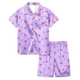 thumbnail image 1 of Toddler Satin Pajama Set Valentines Pjs Short Sleeve Heart Button Down Nightwear Boys Pajamas 2-3 Years, 1 of 5