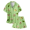 thumbnail image 1 of Toddler Satin Pajamas For Girls Avocado Button Down Homewear Set Toddler Girl Sleepwear Boys Pajamas 2-3 Years, 1 of 4