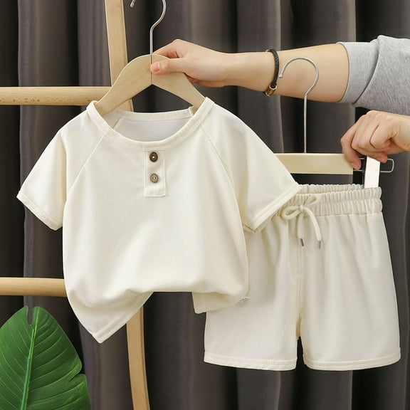 Toddler Satin Pajamas Solid Color Button Down Sleepwear Set Classic Pajamas Set Girls Satin Pajamas Size 2-3 Years Cute Boy Girl Clothing