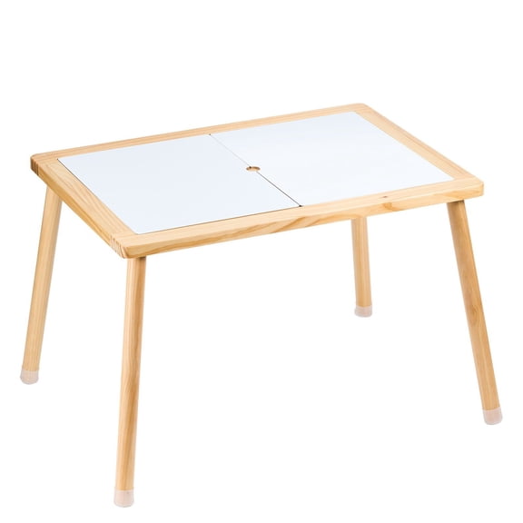Toddler Sensory Activity Table Double Sided Wooden Play Table Indoor Outdoor Non Slip Feet Gift for Kids