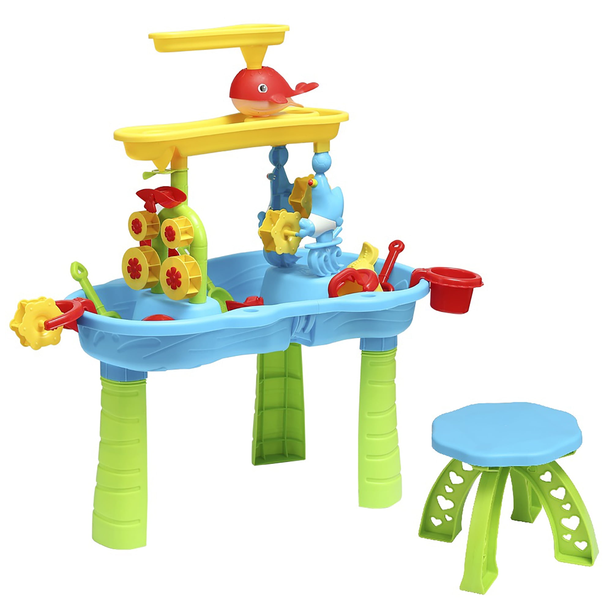 Toddler Sensory Sand and Water Tier Table with Chair Indoor