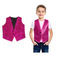 thumbnail image 1 of Toddler Sequin Vest Kids Sleeveless V Neckline Hot PinkVest Sparkly Vest Hip-Hop Dance Shirts Disco Stage Performance Vest Waistcoat 1-3 Years, 1 of 5